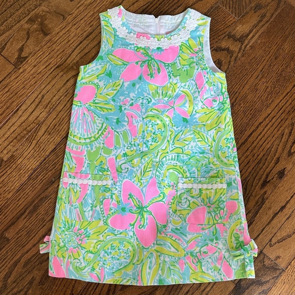 Lilly Pulitzer Floral Dress with Blue and Green Accents